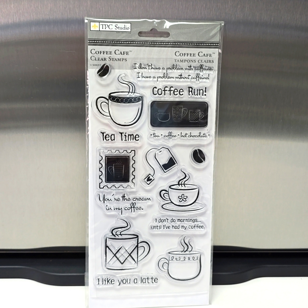 Brand New Coffee Cafe Clear Stamps from TPC Studio. 16 Stamps  in Total.